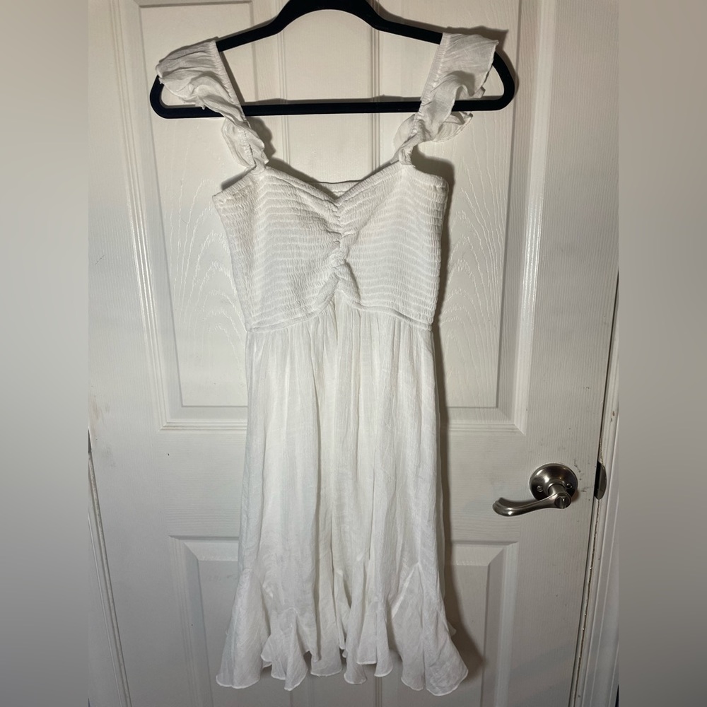 White mini dress